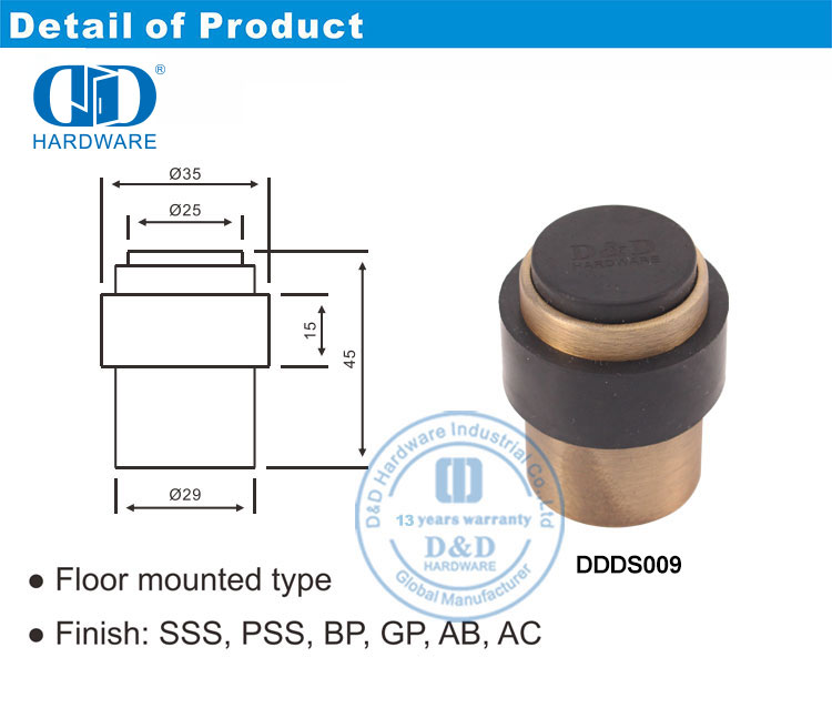 Zinc Alloy Door Stopper Дверной стопор из цинкового сплава