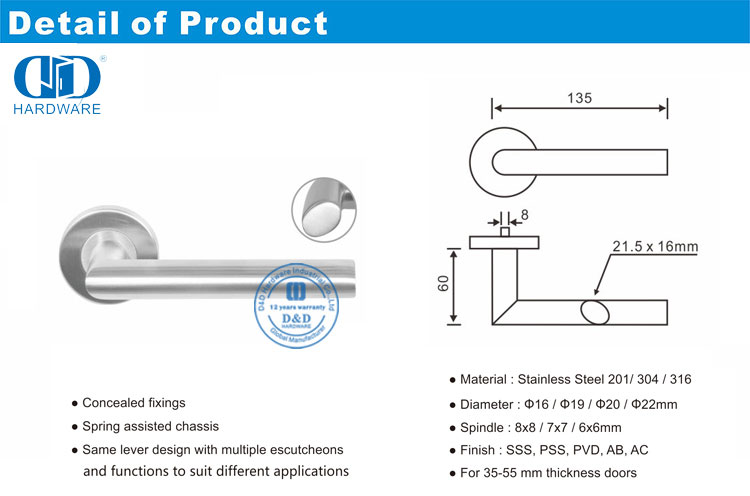Tubular Door Handles Трубчатые дверные ручки