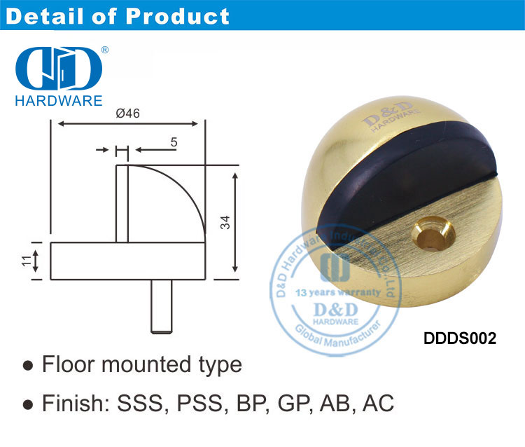 Zinc Alloy Door Stopper Дверной стопор из цинкового сплава