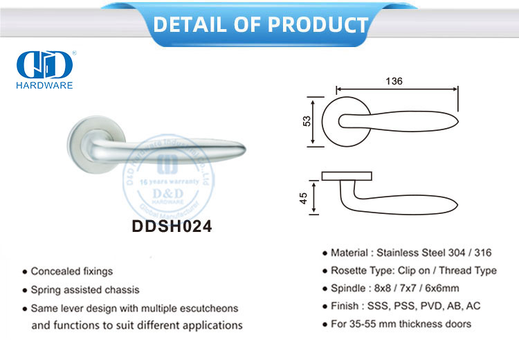 Solid Lever Handle Твердая ручка рычага