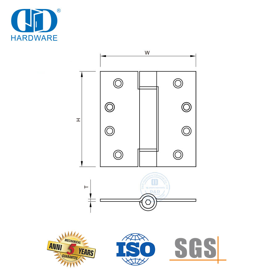 Регулируемая фурнитура для металлических дверей, деревянная дверная фурнитура, пружинный шарнир из нержавеющей стали-DDSS033
