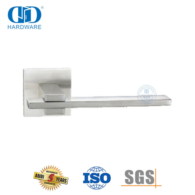 Рычаг дверной ручки из нержавеющей стали серебристого цвета для металлической двери-DDTH047-SSS