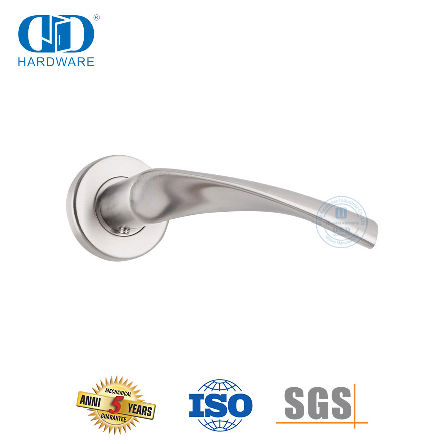Дверная ручка с цельным рычагом SUS 304 обтекаемого типа для металлических дверей-DDSH002-SSS