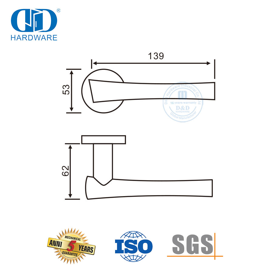 Классический дизайн, хорошее качество, прочная ручка передней двери из нержавеющей стали-DDSH045-SSS