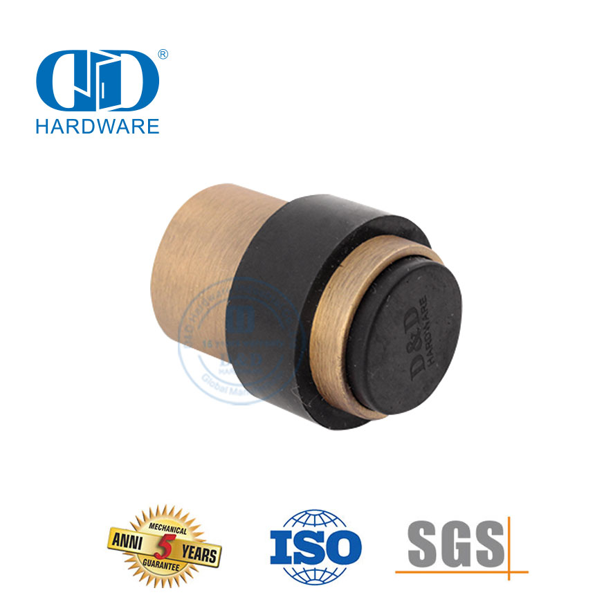 Желтый античный латунный держатель для дверного стопора из цинкового сплава для пола-DDDS009-YAB