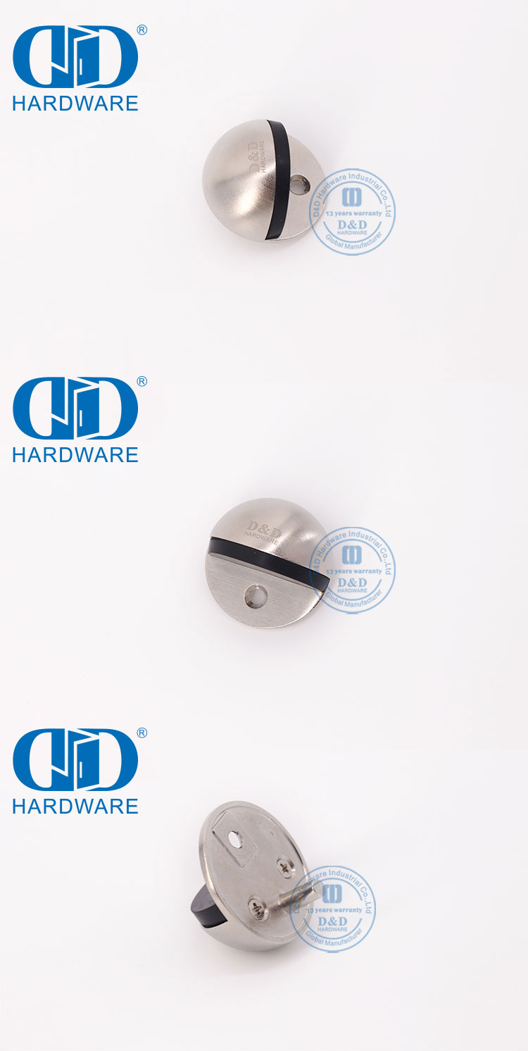 Атласный никелевый дверной стопор