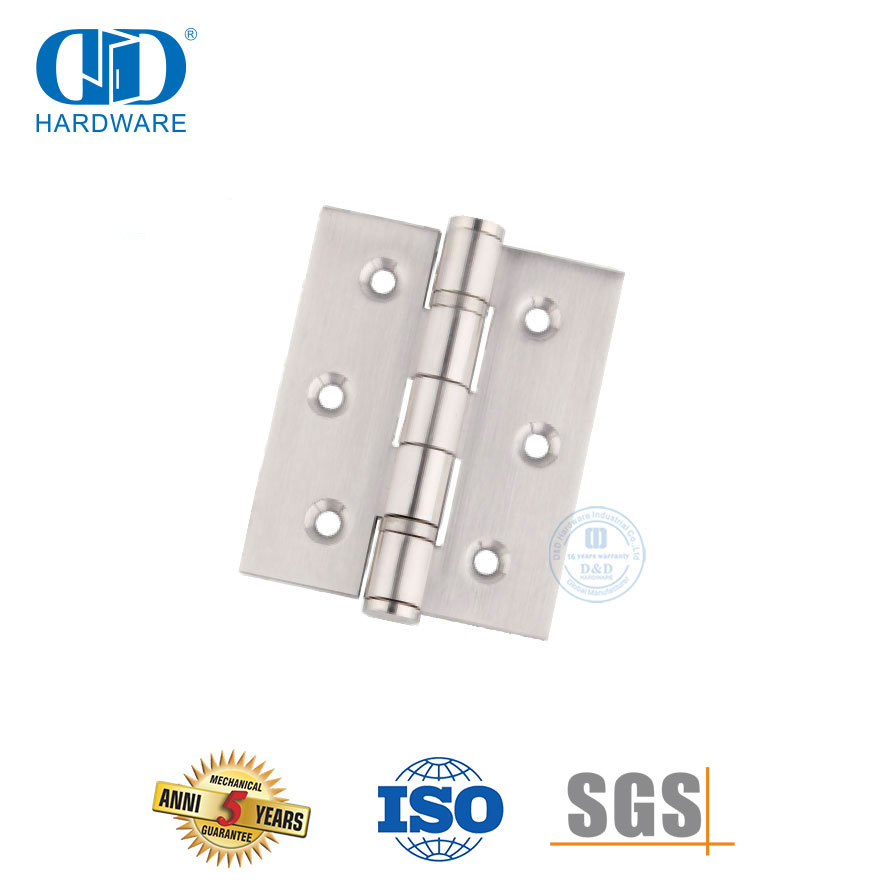 Дверная петля с шайбой и плоским наконечником из нержавеющей стали с двойным шарикоподшипником-DDSS048-B