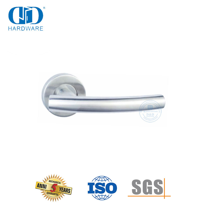 Современная круглая розетка, внешняя дверная фурнитура, полые трубчатые рычажные ручки-DDTH013-SSS