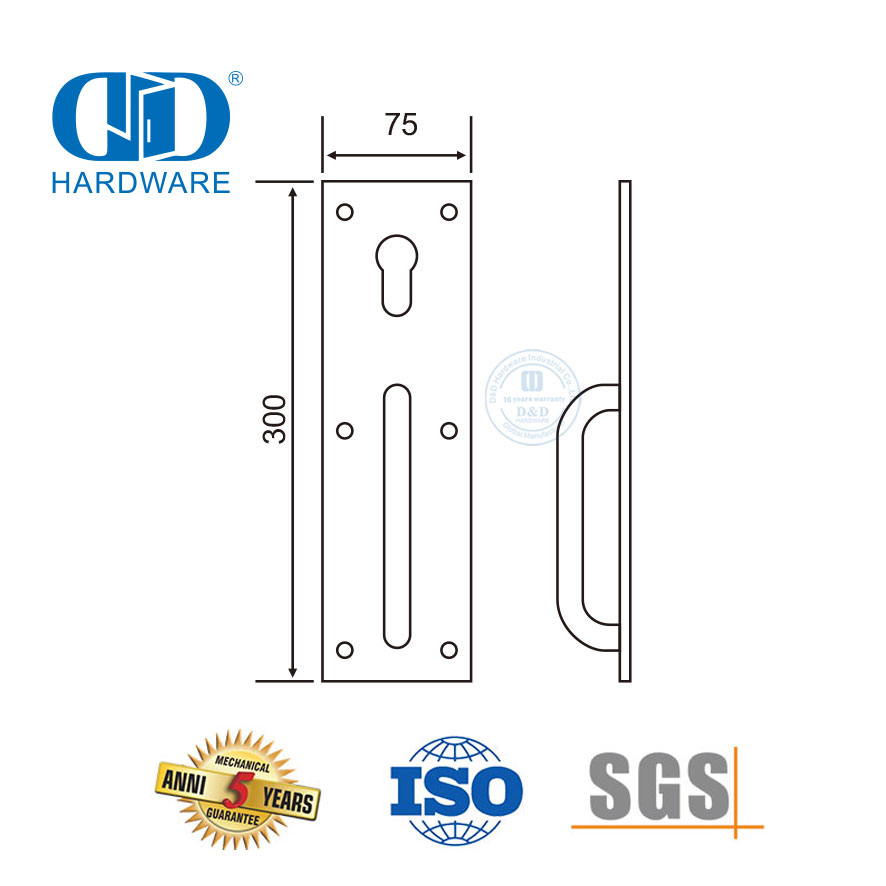 Ночная защелка SUS 304 для замка аварийной двери-DDPD017-SSS