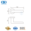 Врезной замок для двери спальни, твердая рычажная ручка на круглой розетке-DDSH009-SSS