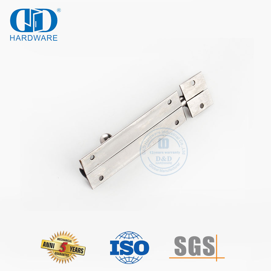 Нержавеющая сталь 4-дюймовый цилиндрический дверной замок с заподлицо с дверным болтом-DDDB024-SSS