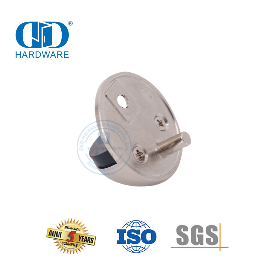 Напольный дверной стопор интегрированного типа с защитой от столкновений из сатинированного никеля-DDDS004-SN