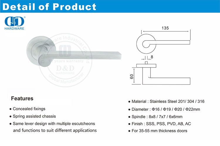 L-образные рычажные ручки