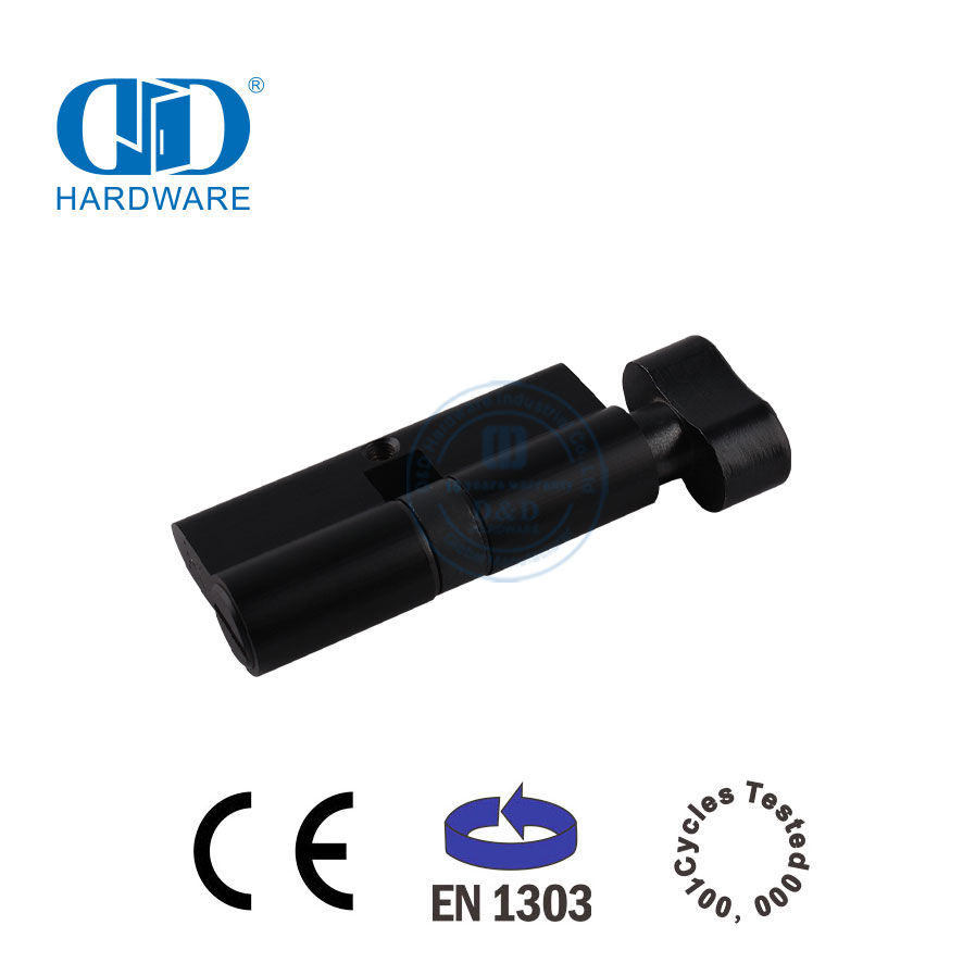 Матовый черный EN 1303 Цилиндр для унитаза для ванной комнаты для домашней двери-DDLC007-70mm-MB