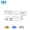Боковой автоматический дверной болт из сатинированной нержавеющей стали-DDDB023-SSS