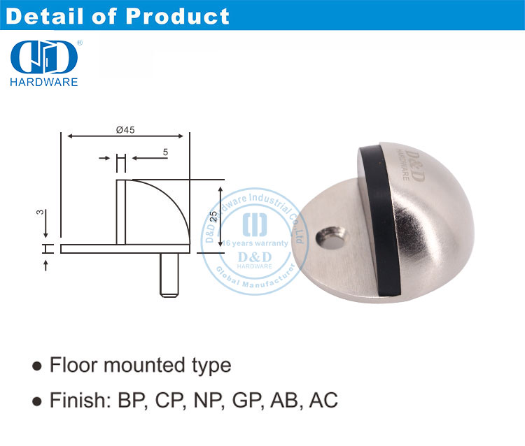 Дверной стопор интегрированного типа