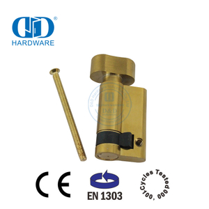 Полуцилиндр с сертификацией EN 1303 с поворотной ручкой для врезного замка-DDLC009-45mm-SB