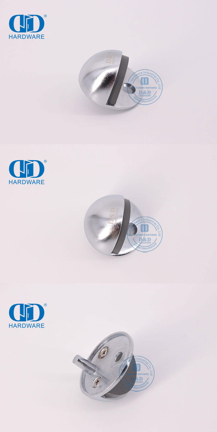 Атласный хромированный дверной стопор