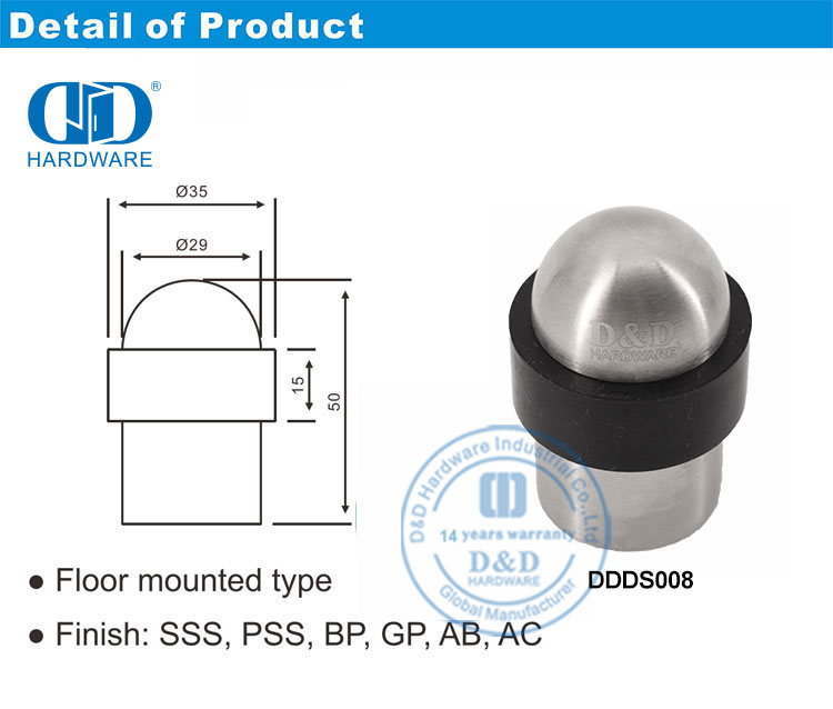 Дверной стопор из нержавеющей стали