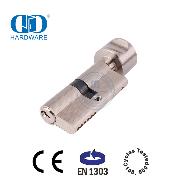 EN 1303 Твердый латунный ключ и поворотный цилиндр замка-DDLC001-70mm-SN