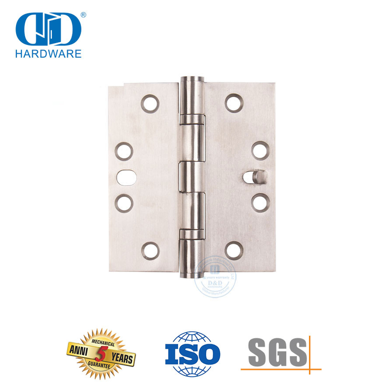 Металлическая дверная фурнитура из нержавеющей стали с пятью кулаками, одинарная петля безопасности-DDSS015-B