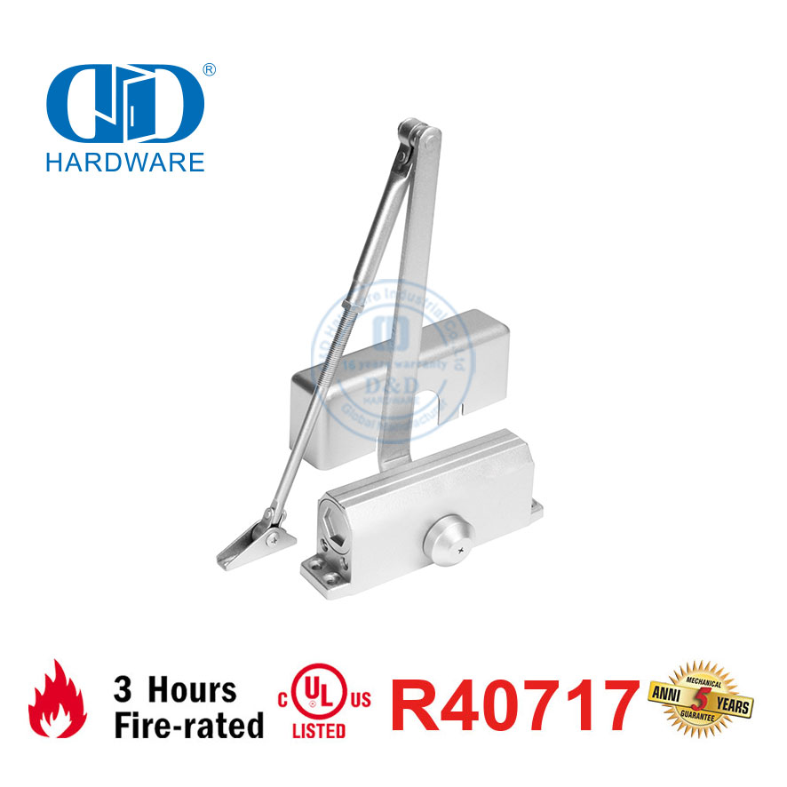 Легкий режим высокого качества 40-65 кг 1100 мм CE UL 10C внесен в список противопожарных дверных доводчиков-DDDC035