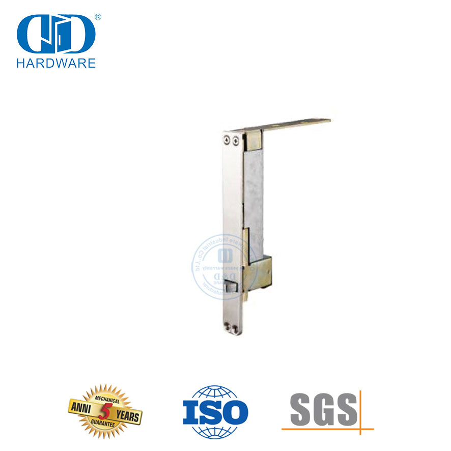 Полностью автоматический засов из нержавеющей стали L-образной формы для деревянной двери-DDDB033-SSS