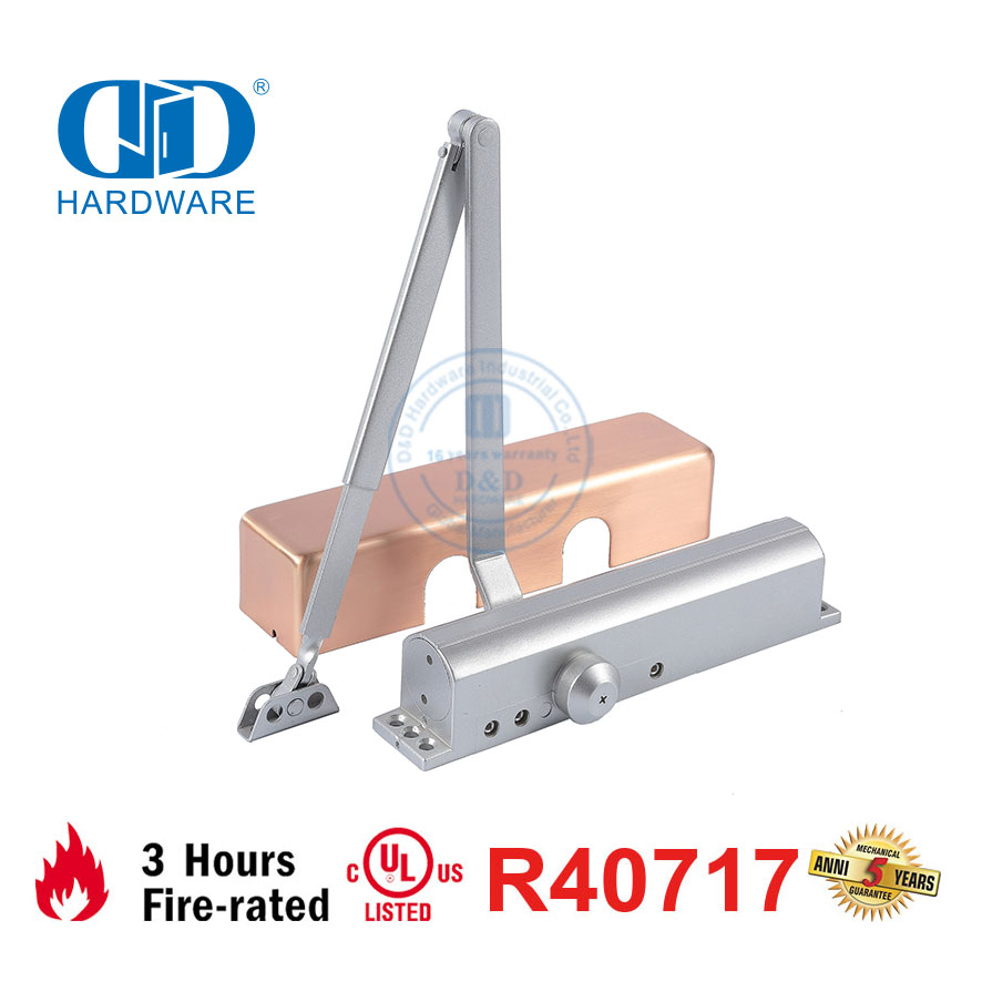 ANSI Heavy Duty 150 кг 1400 мм Сертификат UL Сертификация Регулируемый доводчик противопожарной двери-DDDC043