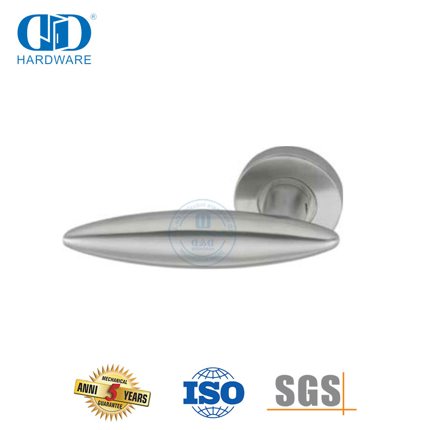 Заподлицо с деревянным замком для главной двери, литые ручки с полым рычагом-DDTH042-SSS
