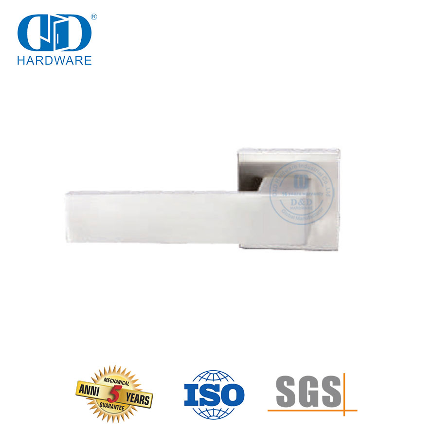 Широко используемая ручка передней двери с квадратным твердым рычагом из нержавеющей стали-DDSH057-SSS