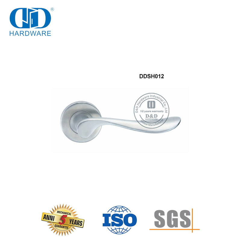 Европейская передняя входная дверь из нержавеющей стали с твердой рычажной ручкой-DDSH012-SSS