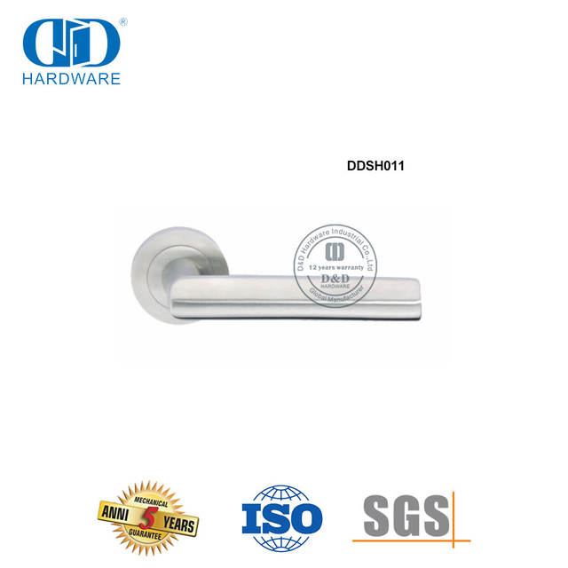 Дверные ручки рычажного типа из твердой нержавеющей стали для офисной главной двери-DDSH011-SSS