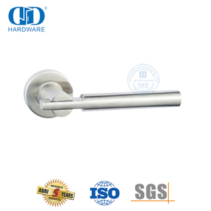 Высокобезопасная наружная круглая розетка для входной двери с твердой рычажной ручкой-DDSH046-SSS