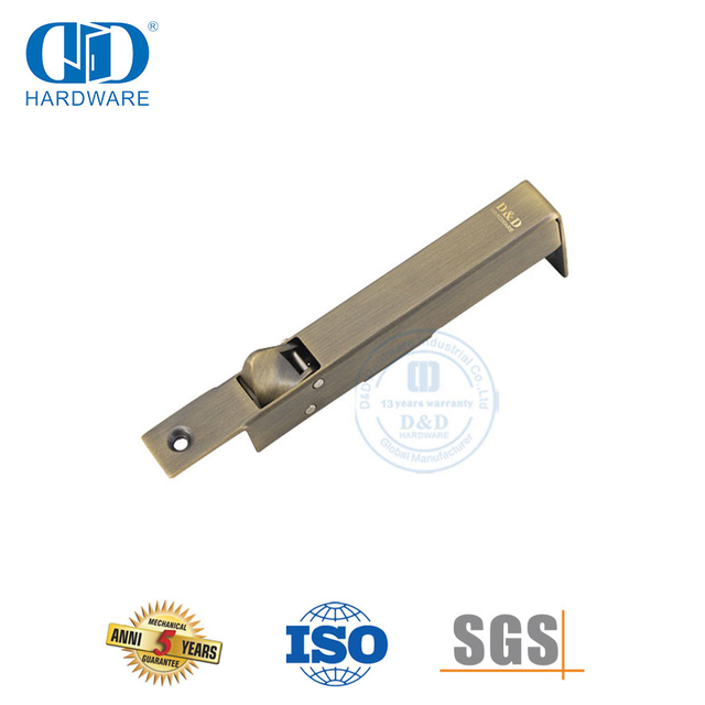 Античный латунный автоматический болт для промывки Sinistral из нержавеющей стали для проходной двери-DDDB023-AB