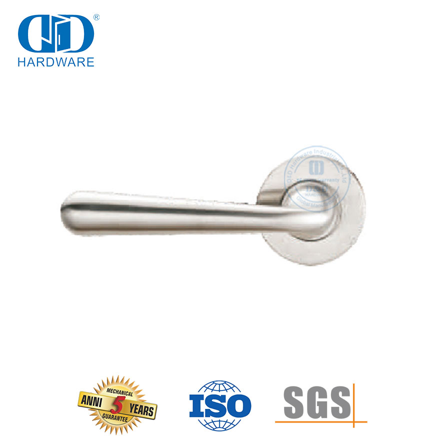 Прочная универсальная фурнитура Euro Lock, дверная ручка с твердым рычагом-DDSH052-SSS
