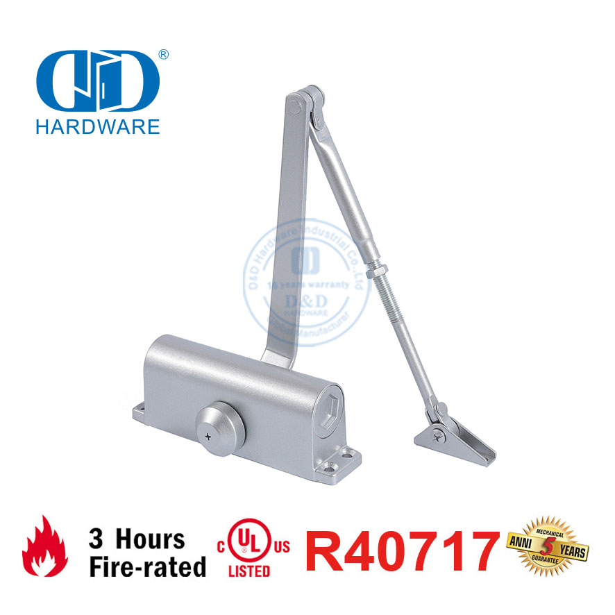Высокое качество 15-30 кг 750 мм легкий режим CE UL 10C внесен в список противопожарных дверных доводчиков-DDDC036