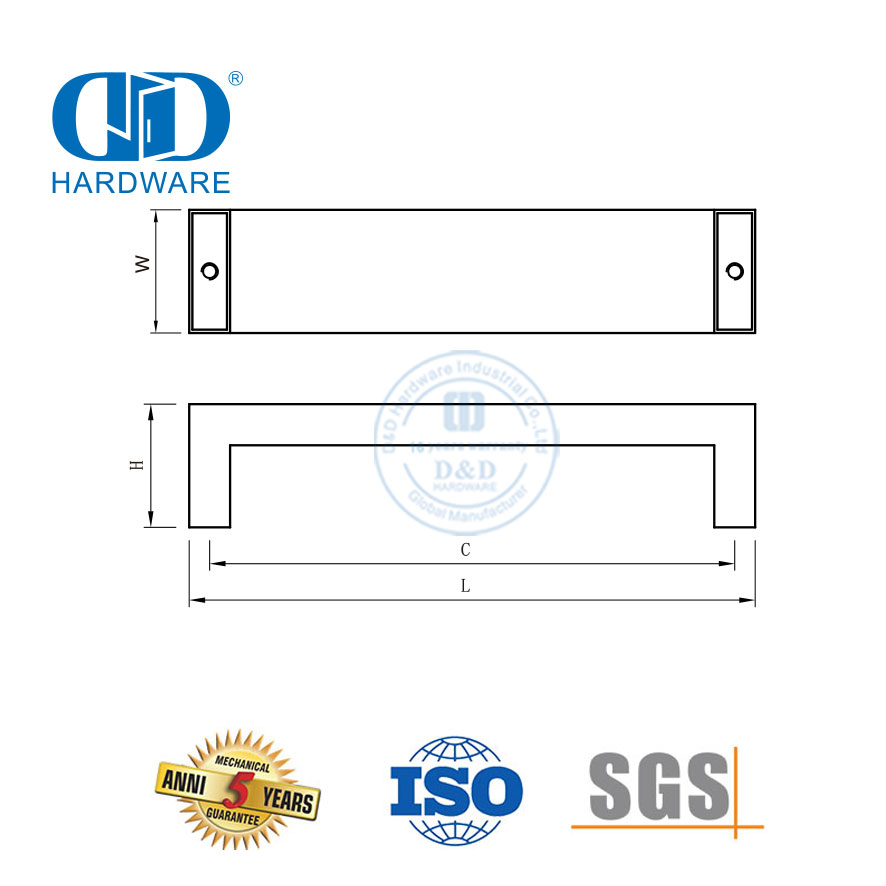 Новый дизайн, ручка для корпусной мебели из нержавеющей стали, дверная ручка для ящика шкафа-DDFH039