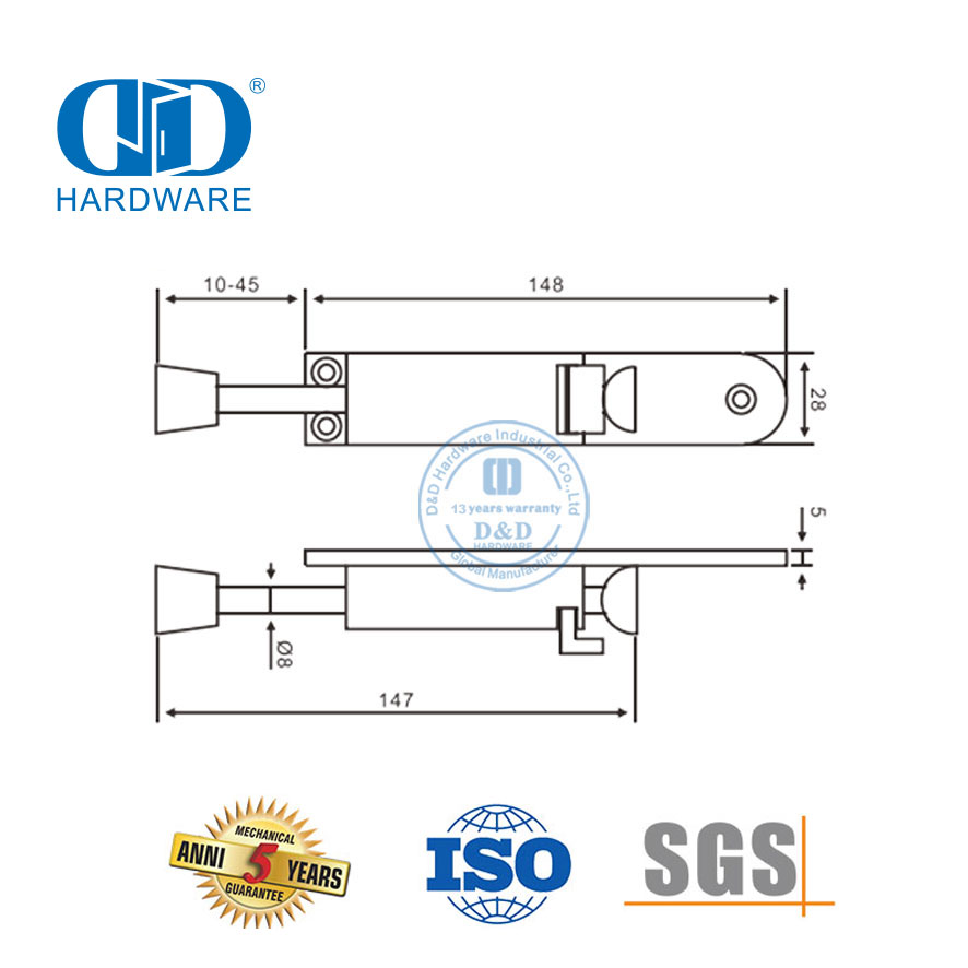 Дверной держатель из нержавеющей стали с ножным приводом для школы-DDDS034