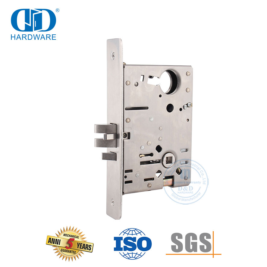 Современный дизайн, американский стандарт ANSI, безопасная мебельная фурнитура из нержавеющей стали, врезной замок для межкомнатных дверей -DDAL31