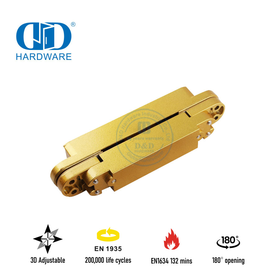 EN1634 Противопожарная скрытая дверная петля на 180 градусов для отеля-DDCH008-G40