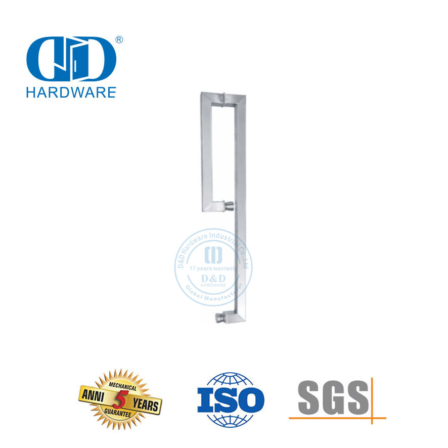 Коммерческая фурнитура для раздвижных стеклянных дверей из нержавеющей стали, дверная фурнитура для ванной комнаты, ручка-DDPH041