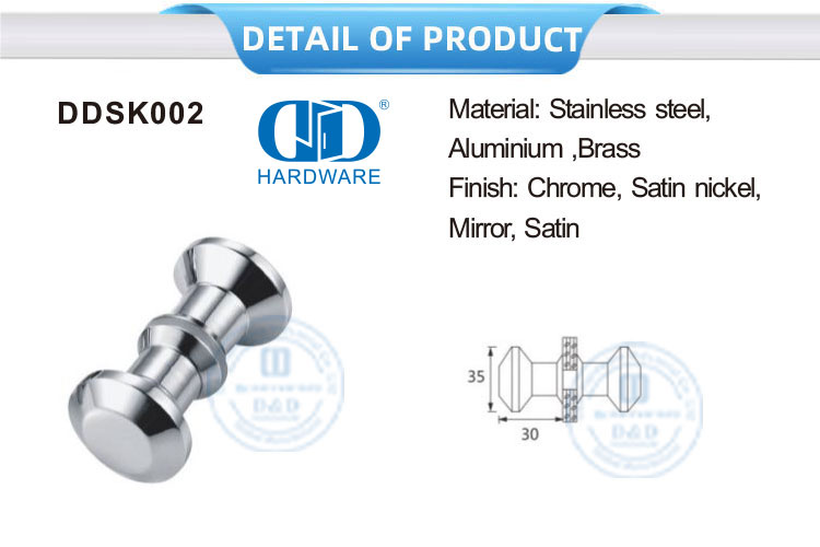 Алюминиевая мебельная фурнитура, дверная ручка для ванной комнаты, фурнитура, дверная ручка для душевой перегородки-DDSK002