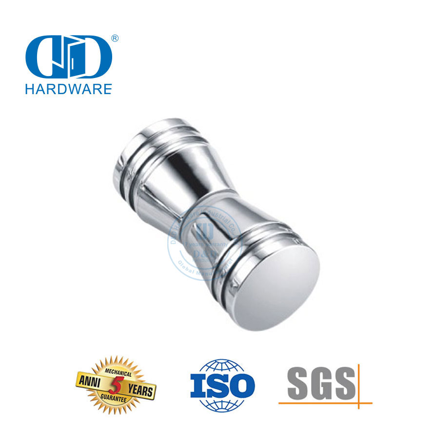 Мебельная фурнитура, односторонняя латунная односторонняя душевая стеклянная дверная ручка, ручка для ванной комнаты для безрамной двери-DDSK010