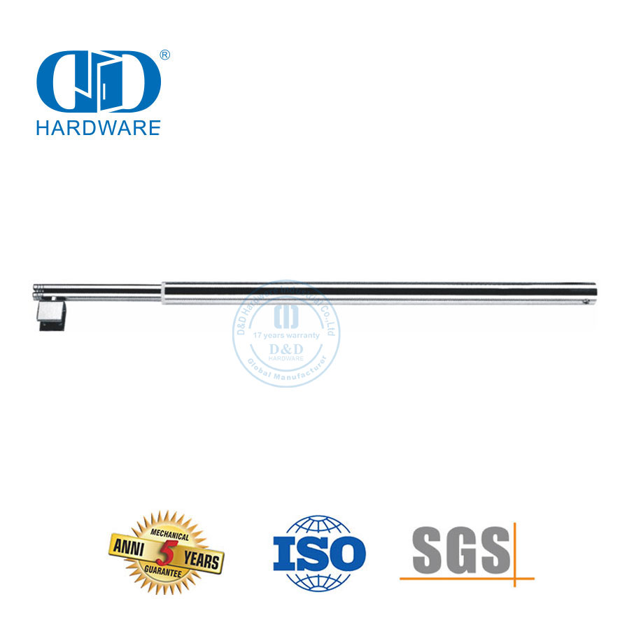 Стеклянная фурнитура из нержавеющей стали, прямой изогнутый угол, гибкий регулируемый телескопический натяжной стержень для ванной комнаты-DDSC023