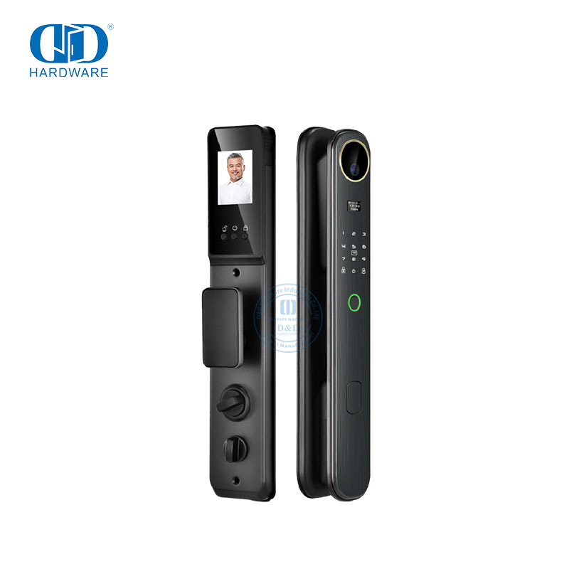 Умный дверной замок с распознаванием лиц по отпечаткам пальцев и камерой, удаленный видеовызов-DDEL024