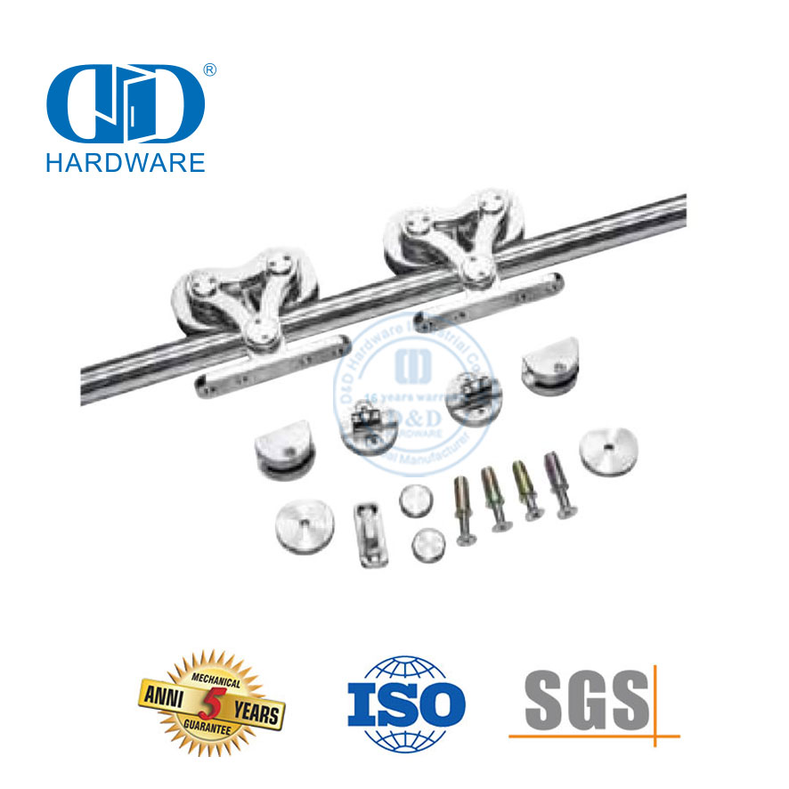 Фурнитура для раздвижных дверей сарая из нержавеющей стали. Стальная фурнитура для гаражных дверей. Комплект фурнитуры для дверей-DDBD051.