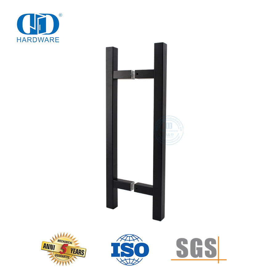 Ручка из нержавеющей стали с матовой черной отделкой для стеклянной двери жилого дома-DDPH016-D-MB