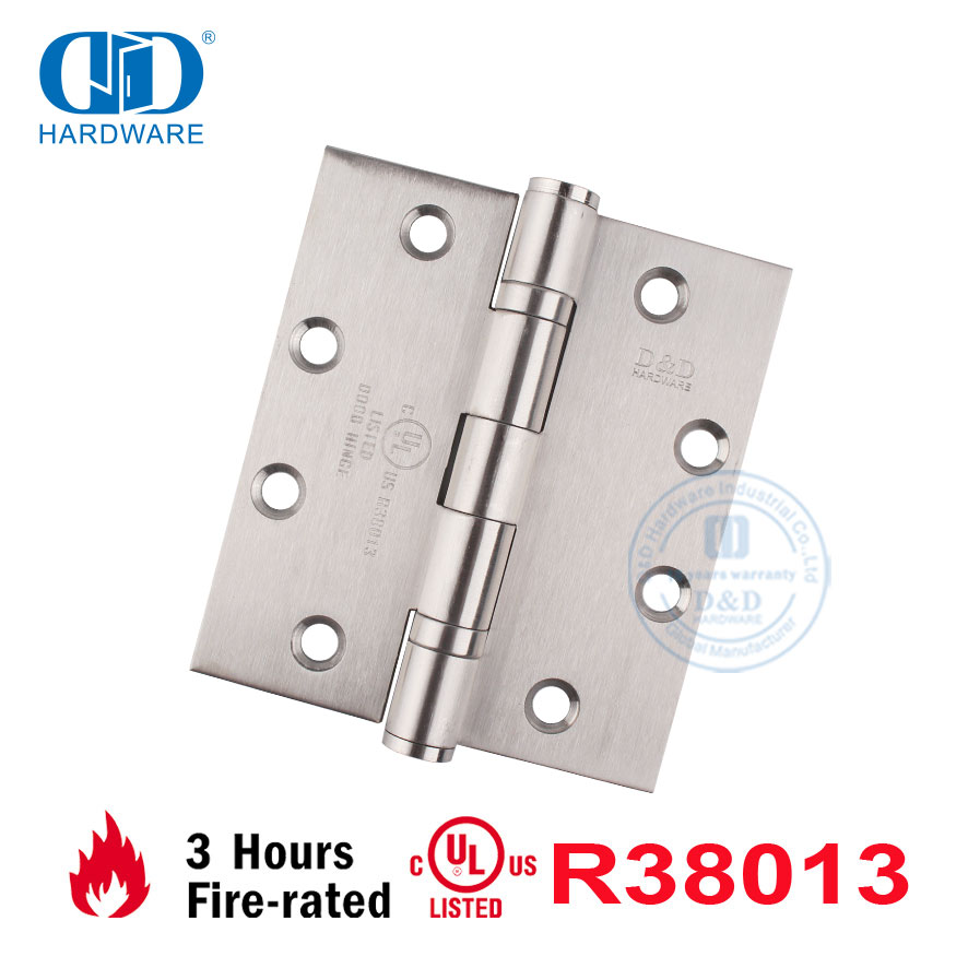 Оптовая продажа огнестойкой американской нержавеющей стали, сертификат UL, огнестойкая сверхмощная мебельная фурнитура, петля для внутренней двери-DDSS002-FR-4.5X4X3mm
