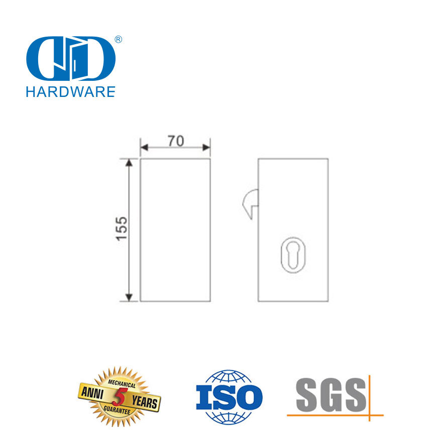 Безопасная одинарная двойная раздвижная стеклянная дверная петля из нержавеющей стали, дверной замок, фурнитура, дверные аксессуары-DDGL004