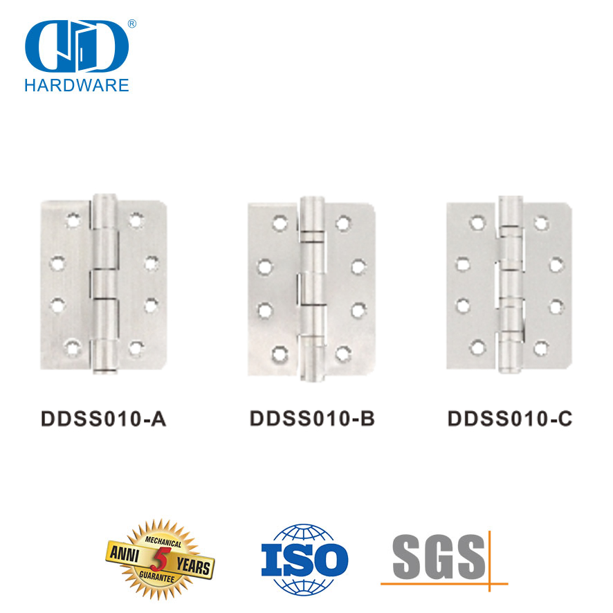Нержавеющая сталь, одна круглая угловая петля, одна квадратная угловая дверная петля-DDSS010